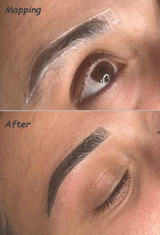 Nanoshading sur sourcils, Mapping et Resultat